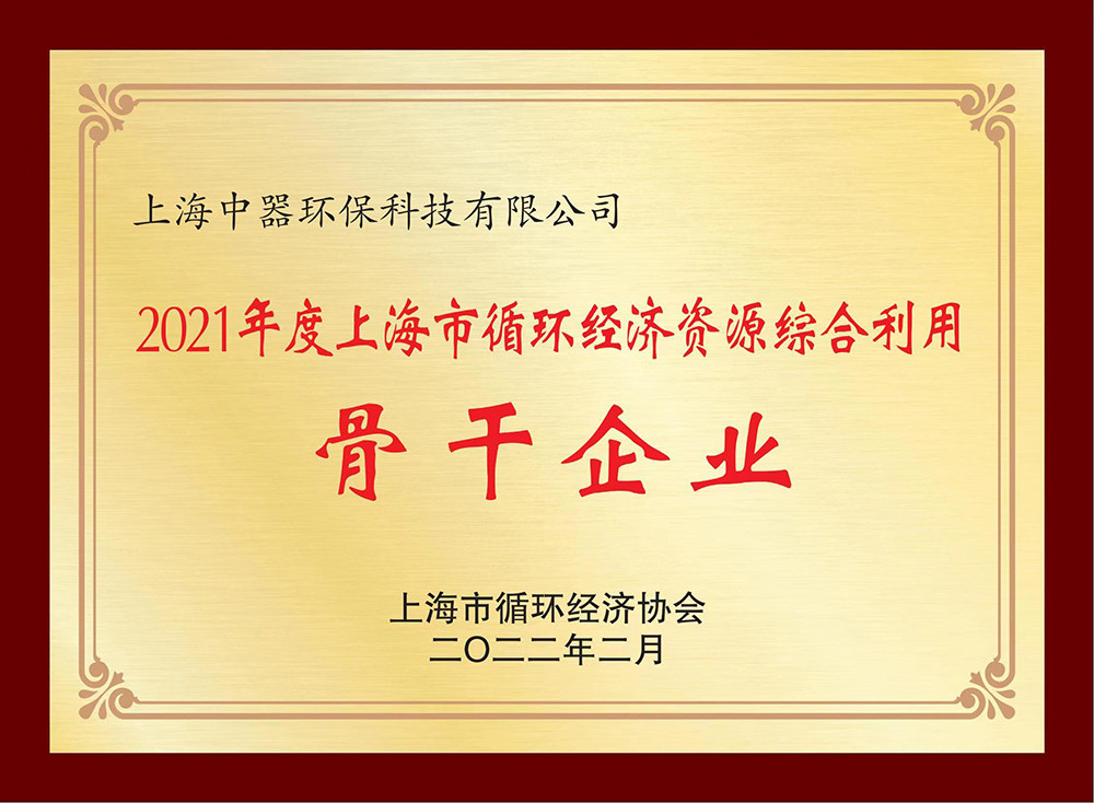 
上海市循環(huán)經(jīng)濟綜合利用&ldquo;骨干企業(yè)&rdquo;
