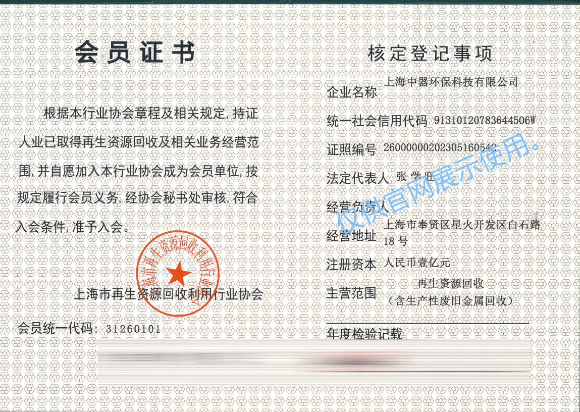 
再生資源回收、加工資質(zhì)