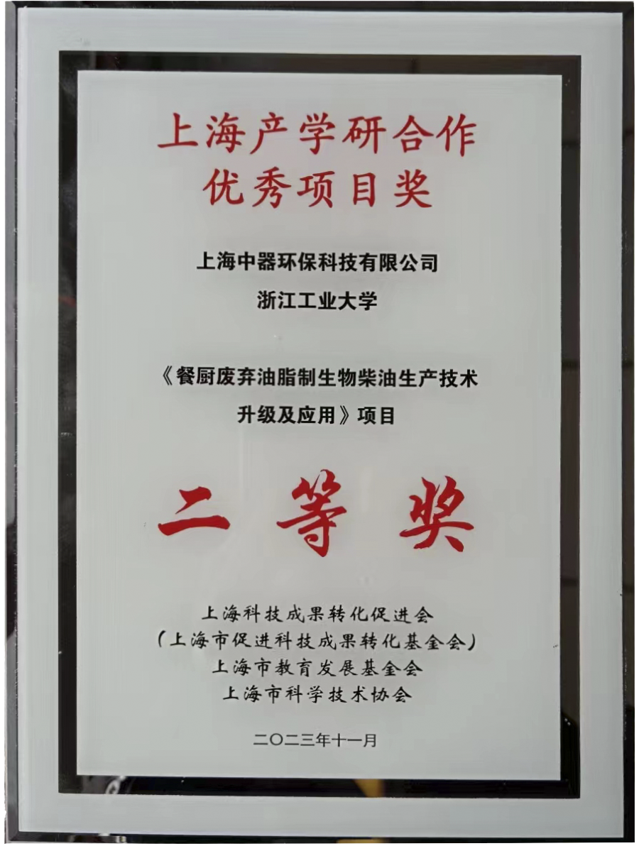 
上海市產(chǎn)學研合作優(yōu)秀項目獎
